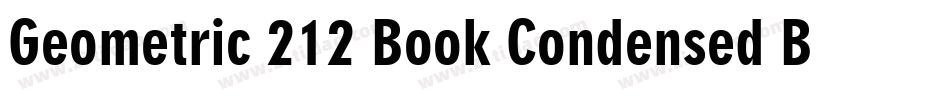 Geometric 212 Book Condensed BT字体转换